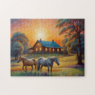 Paard op Boerderij Wilde Bloemenwei Legpuzzel
