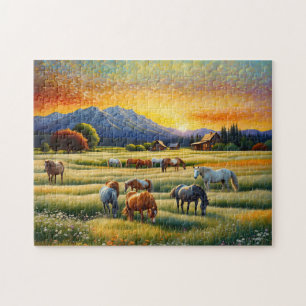 Paard op Boerderij Wilde Bloemenwei Legpuzzel