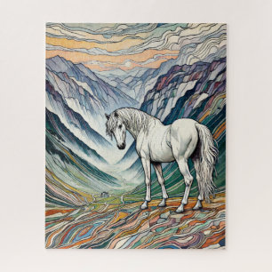 Paard op de berghelling 500 Stuk Puzzel