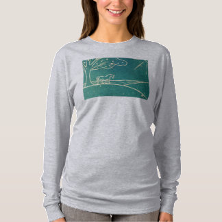 Paard op een heuvel, dames, atletisch hoesje t-shirt