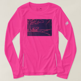 Paard op een heuvel, dames, atletisch hoesje t-shirt