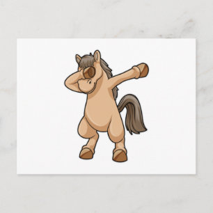 Paard op Hip Hop Dans Dab Briefkaart