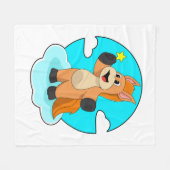 Paard op wolken fleece deken (Voorkant (Horizontaal))