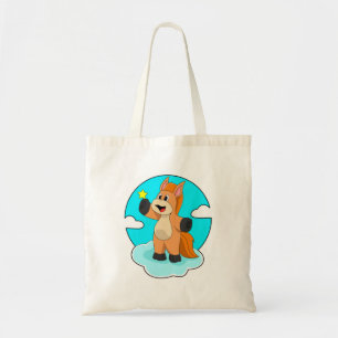 Paard op wolken tote bag