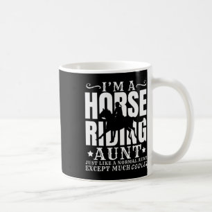 Paard paardrijden tante normaal maar koelere tante koffiemok