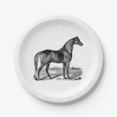  paard papieren bordje (Voorkant)