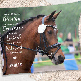 Paard Pet Memorial Sympathie Quote Foto Fleece Deken