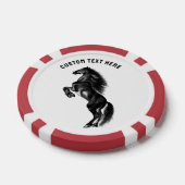 Paard Poker Chips met aangepaste tekst (Enkel)