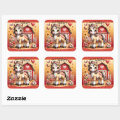 Paard Pony Valentijn Barnyard Sticker (Vel)