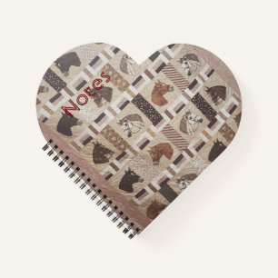 Paard Quilt met tekst Notitieboek