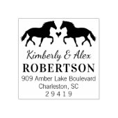 Paard retour adres stempel - bruiloft dieren (Afrduk)