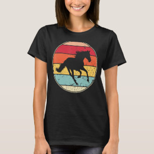 Paard Retro Paard Silhouet Schattige Paard Fa T-shirt