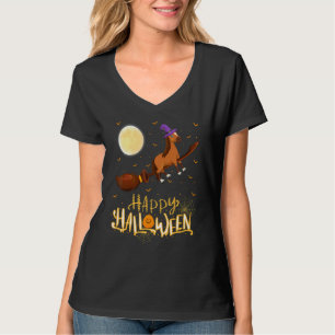 Paard Rijdt Heks Schot Hagel Paard Halloween T-shirt