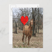 Paard rond Valentijn na Kaart (Voorkant / Achterkant)