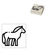Paard Rubberstempel (Gestempeld)