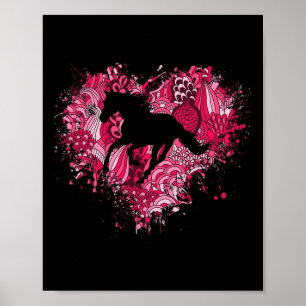 Paard ruiter houdt van paardrijden meisjes poster