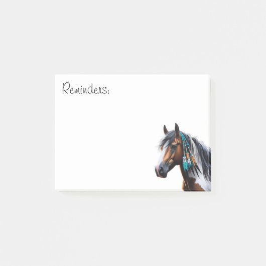 Paard schilderen met inheemse kralen post-it® notes (Voorkant)