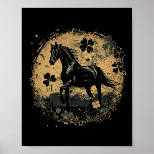 Paard Shamrock St. Patrick's Day Saint Paddy's Ier Poster