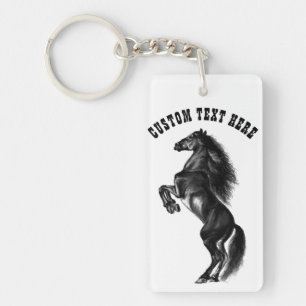 Paard Sleutelhanger cadeau met aangepaste tekst