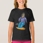 Paard Snowboard Wintersport T-shirt (Voorkant)