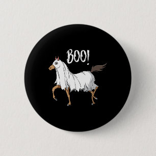 Paard Spook Kostuum Leuk Paardenliefhebber Hal Ronde Button 5,7 Cm