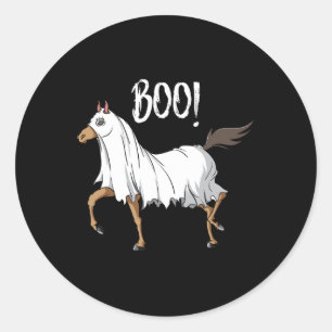 Paard Spook Kostuum Leuk Paardenliefhebber Hal Ronde Sticker