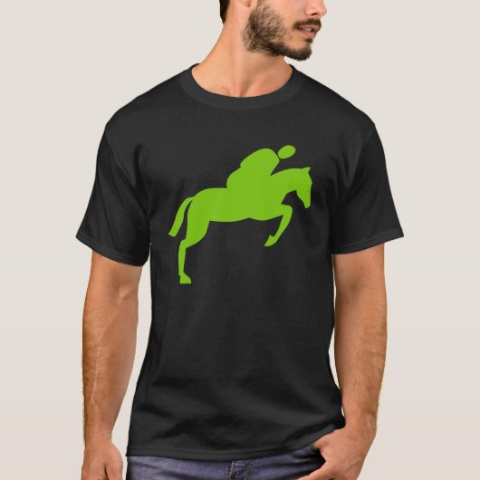 Paard Springen - Martiaans Groen T-shirt (Voorkant)