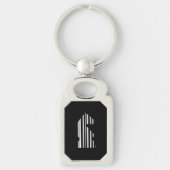 PAARD STAAFCODE Schaakstuk Patroonontwerp Sleutelhanger (Voorkant)