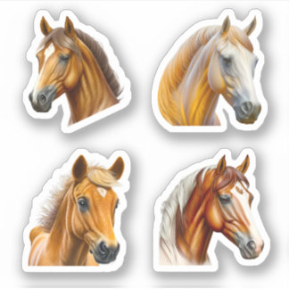 Paard Stickers 4 Pack - Schattige Planner, Journal