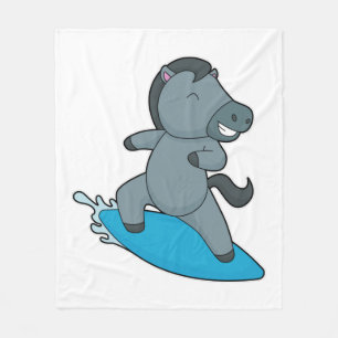Paard Surfer Watersporten Fleece Deken
