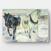 Paard Team in Sneeuw van Edvard Munch Fotoplaat (voorkant)