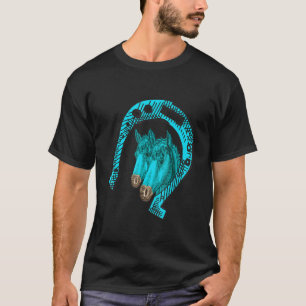Paard Tee Twee Paarden In Een Hoefijzer Voor Paa T-shirt
