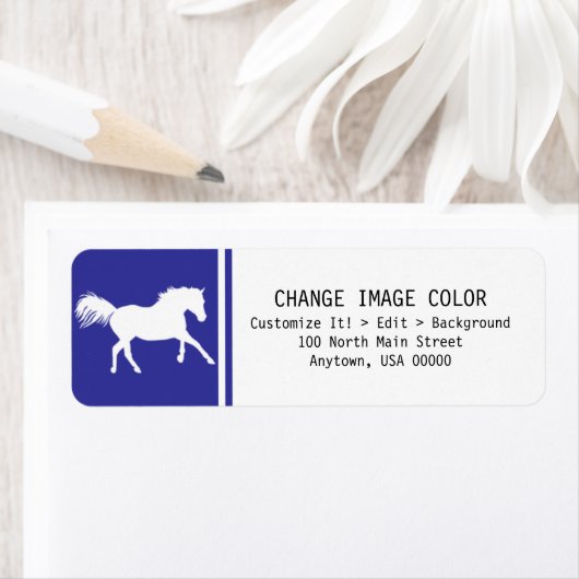 Paard - Terugkeeradreslabel Etiket (Insitu)