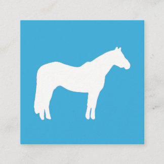 Paard Thema Evenement Helder en Kleurrijk Eenvoudi Vierkante Visitekaartje