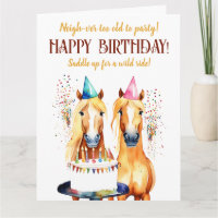 Paard thema verjaardagsfeestje grappig elegant