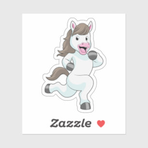Paard tijdens draaiend bedrijf sticker