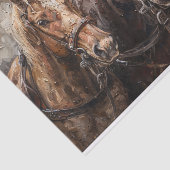 Paard Trio Rustiek Westerne Decoupage Tissuepapier (Detail)