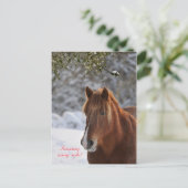 Paard Tsjechisch Nieuwjaar briefkaart (Staand voorkant)