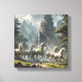 Paard Uitgerekt Canvas Print
