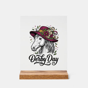 Paard Vader Vintage Western Cowboy Ruiter Shirt On Acryl Bord