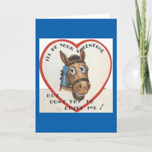 Paard Valentijn Feestdagen Kaart (Voorkant)
