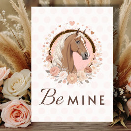 Paard Valentijn Haflinger  Feestdagen Kaart