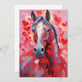 Paard Valentijnsdag Feestdagenkaart (Voorkant / Achterkant)