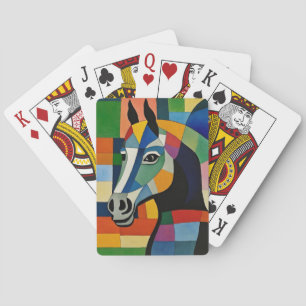 Paard van kleuren pokerkaarten