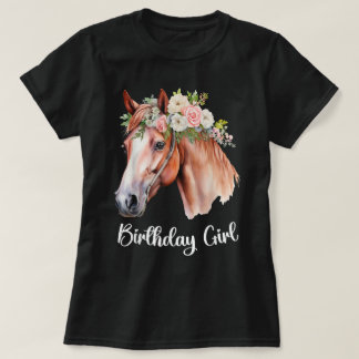 Paard Verjaardag Meisje Feest Outfit Pony Dochter T-shirt