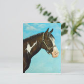 Paard verven briefkaart (Staand voorkant)