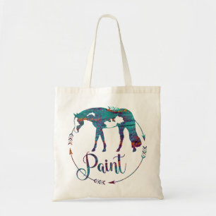Paard verven tote bag