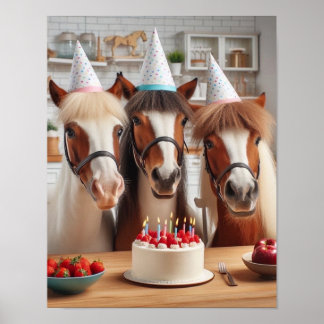 Paard Wall Art, Paard Verjaardagsfeest, Grappig Pa Poster