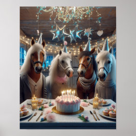 Paard Wall Art, Paard Verjaardagsfeest, Grappig Pa Poster