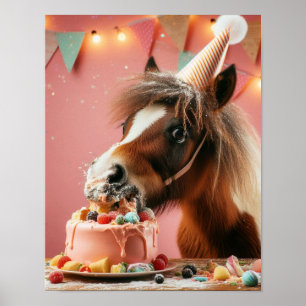 Paard Wall Art, Paard Verjaardagsfeest, Grappig Pa Poster